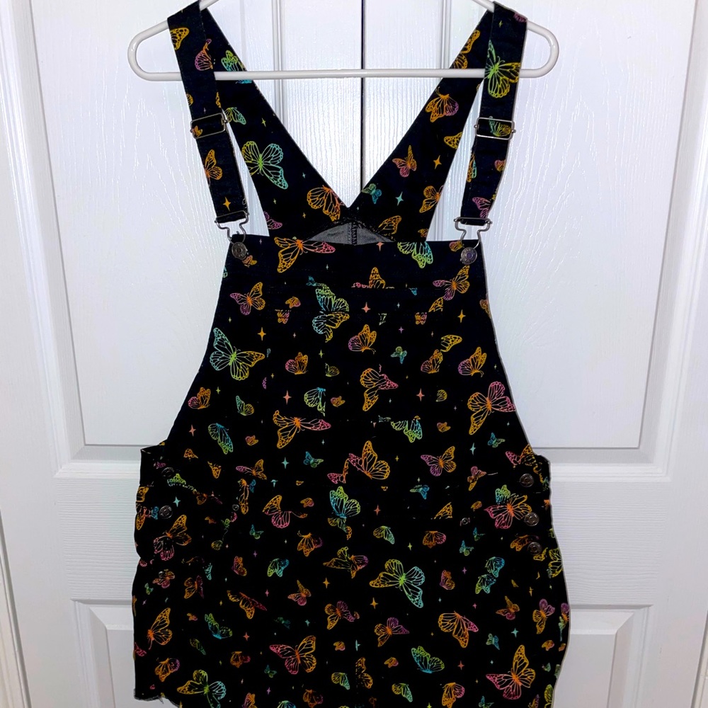XL butterfly overalls romper